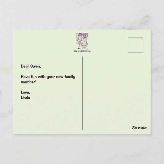 Dog Cafe Briefkaart (Achterkant)