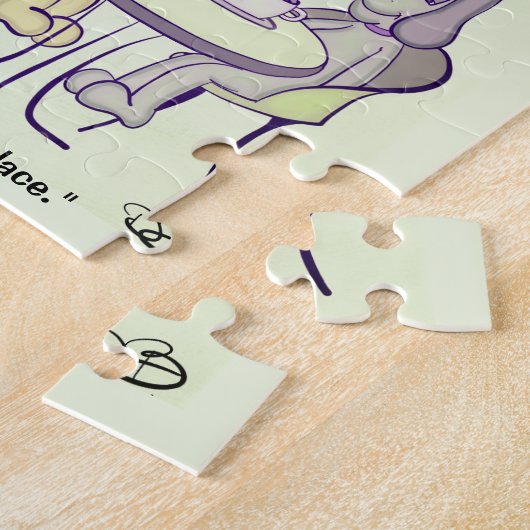 Dog Cafe Funny 8 x 10 Jigsaw Puzzle Legpuzzel (Zijkant)