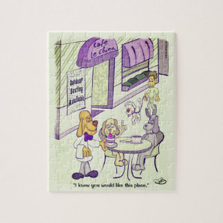Dog Cafe Funny 8 x 10 Jigsaw Puzzle Legpuzzel