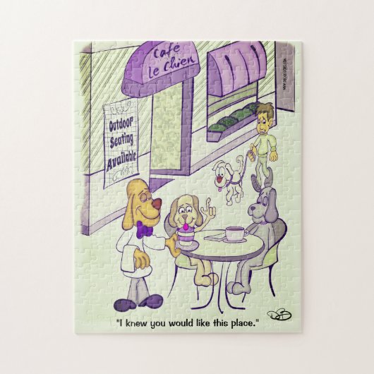 Dog Cafe Funny Jigsaw Puzzle Legpuzzel (Verticaal)