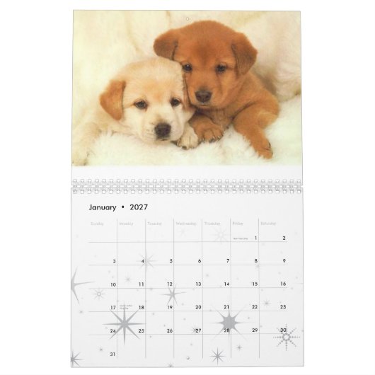 Dog calander kalender (Jan 2027)