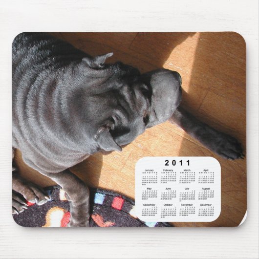 Dog Calendar 2011 - Chinese Shar Pei Muismat (Voorkant)
