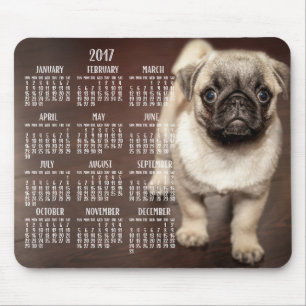 Dog Calendar 2017 Muismat Cute Puppy