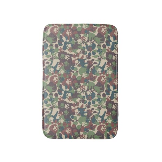 Dog Camouflage Pattern Badmat (Voorkant Verticaal)