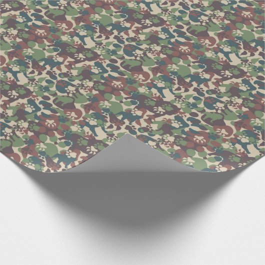 Dog Camouflage Pattern Cadeaupapier (Hoek)