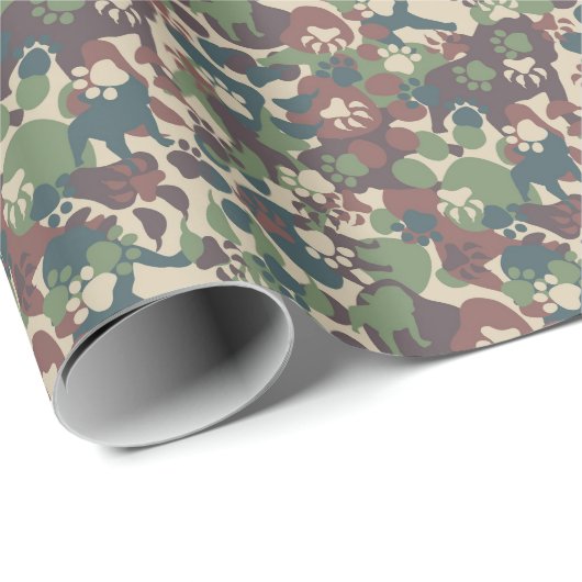 Dog Camouflage Pattern Cadeaupapier (Rol Hoek)