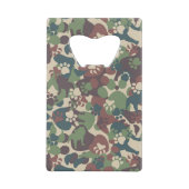 Dog Camouflage Pattern Creditkaart Flessenopener (Voorkant)