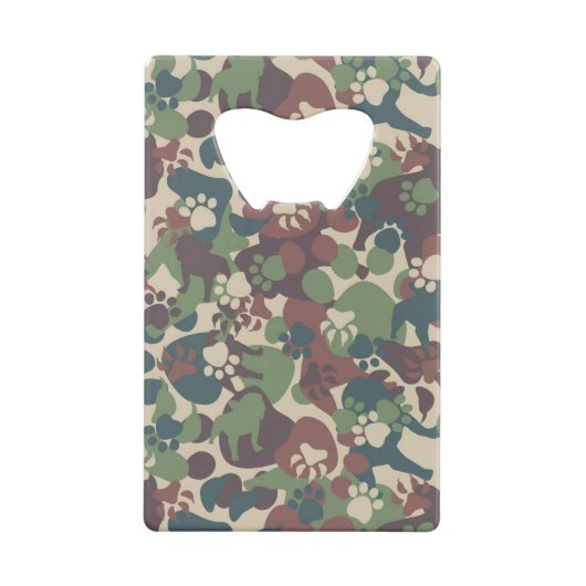Dog Camouflage Pattern Creditkaart Flessenopener (Achterkant)