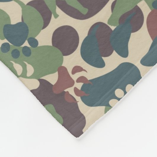 Dog Camouflage Pattern Fleece Deken (Hoek)
