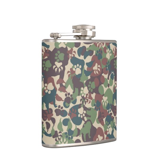 Dog Camouflage Pattern Heupfles (Rechts)