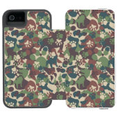 Dog Camouflage Pattern Incipio iPhone Portemonnee Hoesje (Agenda Open)