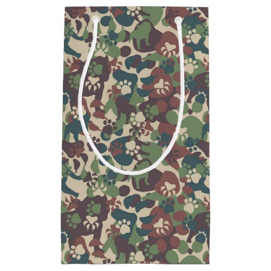 Dog Camouflage Pattern Klein Cadeauzakje (Voorkant)