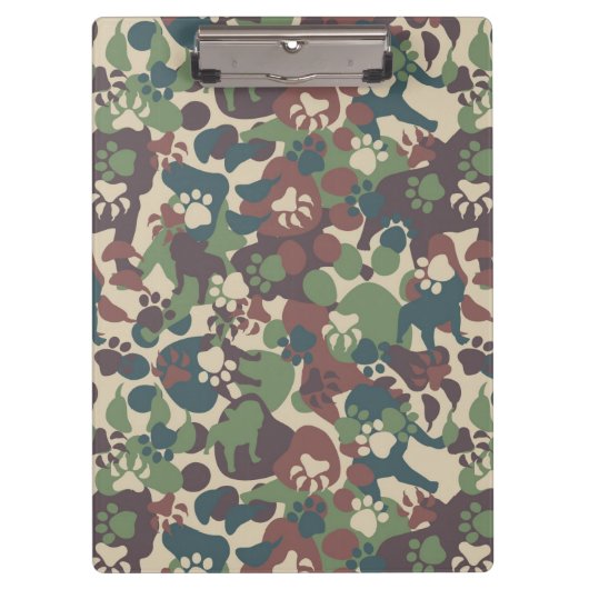 Dog Camouflage Pattern Klembord (Voorkant)