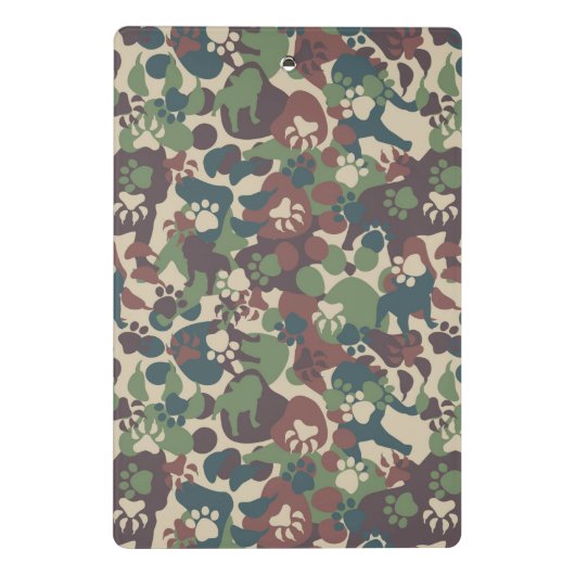 Dog Camouflage Pattern Mini Klembord (Achterkant)