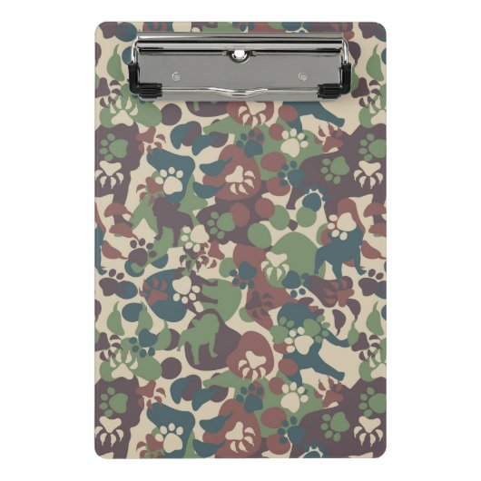 Dog Camouflage Pattern Mini Klembord (Voorkant)