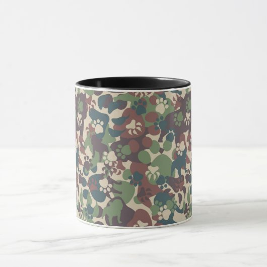 Dog Camouflage Pattern Mok (Midden)