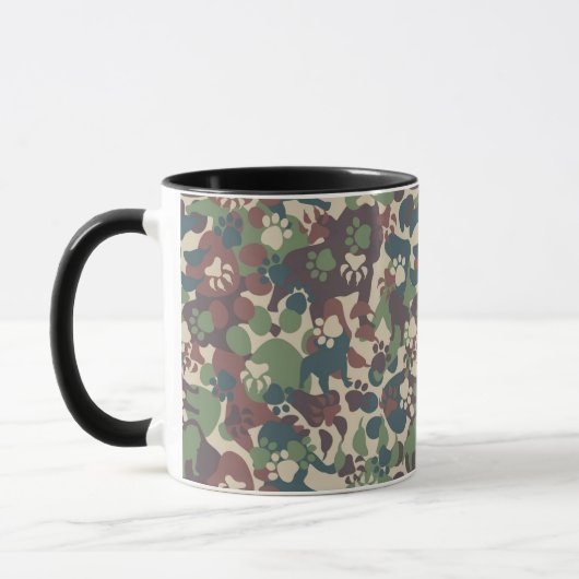 Dog Camouflage Pattern Mok (Links)