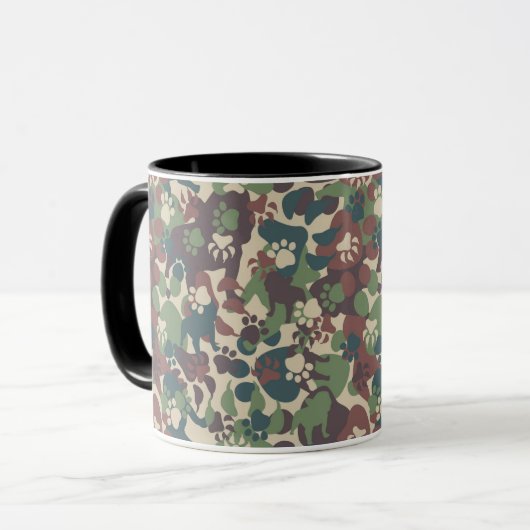 Dog Camouflage Pattern Mok (Voorkant links)