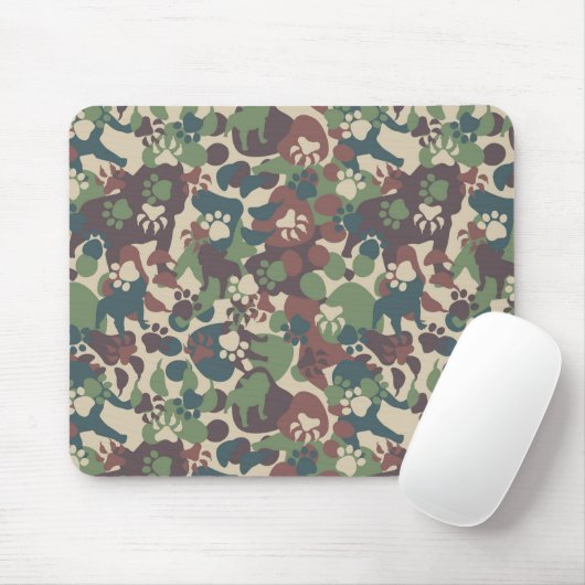 Dog Camouflage Pattern Muismat (Met muis)