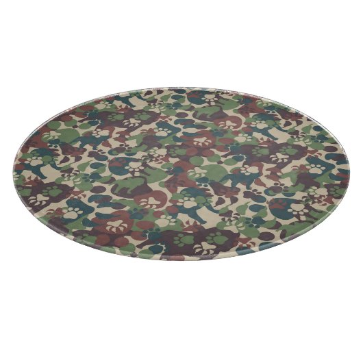 Dog Camouflage Pattern Snijplank (Hoek)
