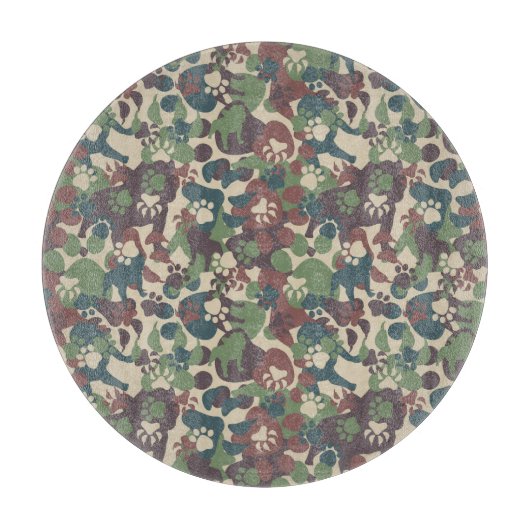 Dog Camouflage Pattern Snijplank (Voorkant)