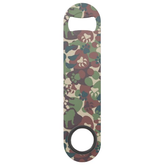 Dog Camouflage Pattern Speed Flessenopener (Voorkant)