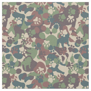 Dog Camouflage Pattern Stof