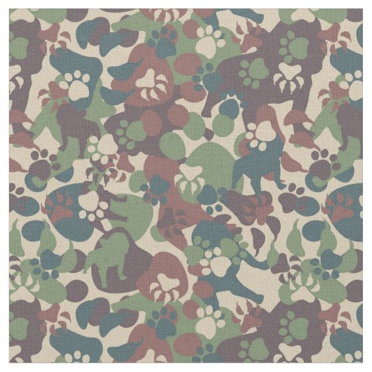 Dog Camouflage Pattern Stof (Close Up)