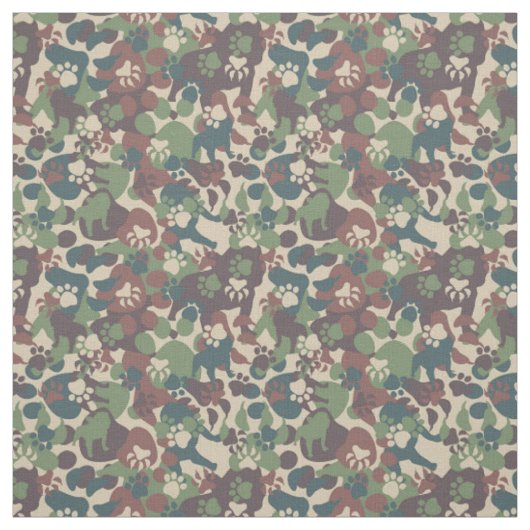 Dog Camouflage Pattern Stof (Swatch)