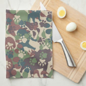 Dog Camouflage Pattern Theedoek (Quarter Fold)