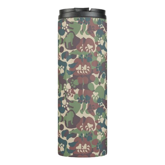 Dog Camouflage Pattern Thermosbeker (Achterkant)