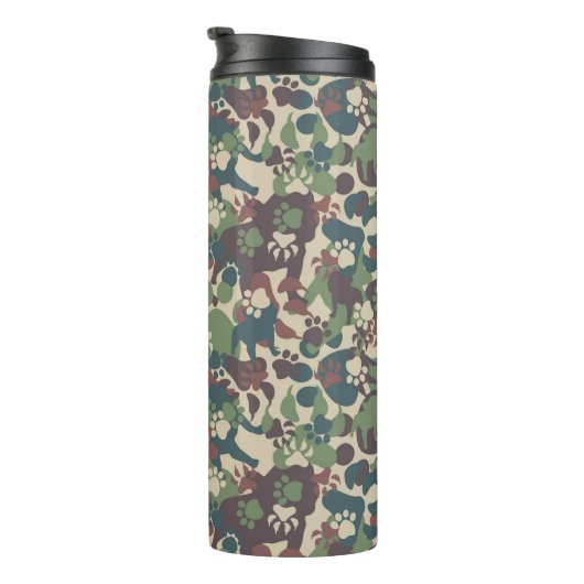 Dog Camouflage Pattern Thermosbeker (Geroteerd rechts)