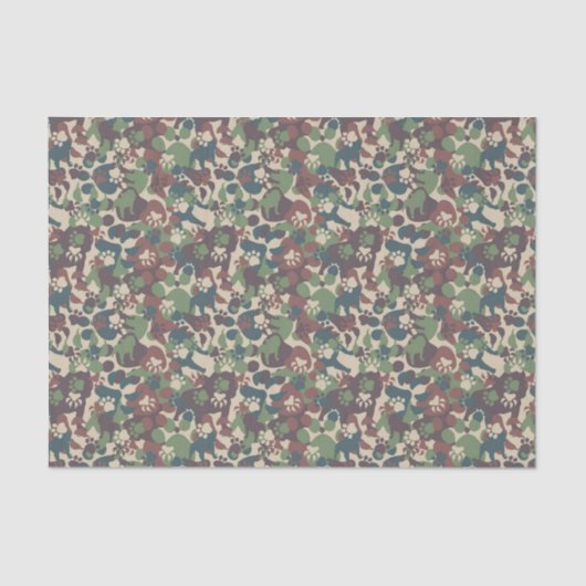 Dog Camouflage Pattern Tissuepapier (Voorkant)