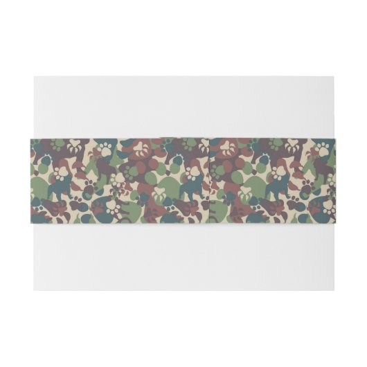 Dog Camouflage Pattern Uitnodigingen Wikkel (Achterkant Voorbeeld)