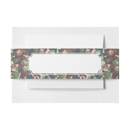 Dog Camouflage Pattern Uitnodigingen Wikkel (Voorkant Voorbeeld)