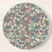 Dog Camouflage Pattern Zandsteen Onderzetter (Voorkant)