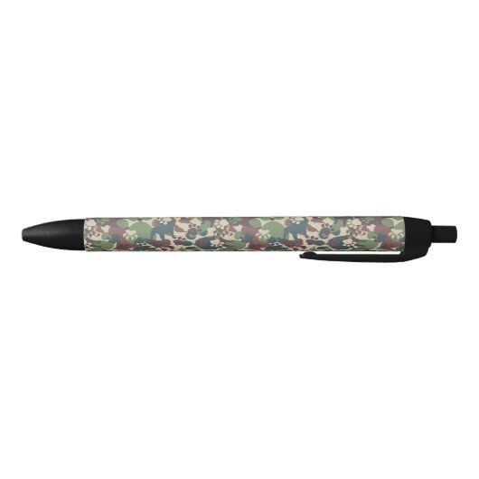 Dog Camouflage Pattern Zwarte Inkt Pen (Bodem)