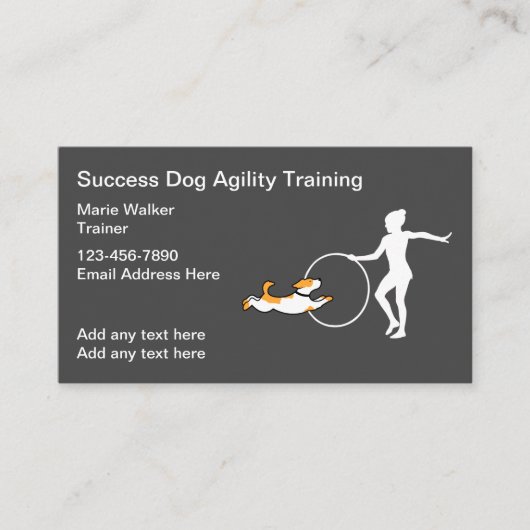 Dog Canine Agility Training Visitekaartje (Voorkant)