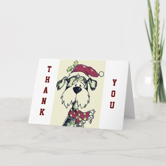 DOG CARE GIVER'S CHRISTMAS EN DANK U FEESTDAGEN KAART (Voorkant)