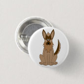 Dog Cartoon Amazing German Shepherd Ronde Button 3,2 Cm (Voorkant /achterkant)
