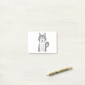 Dog Cartoon Amazing Siberian Husky Post-it® Notes (Op bureau)