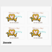 Dog Cartoon Rechthoekige Sticker (Vel)