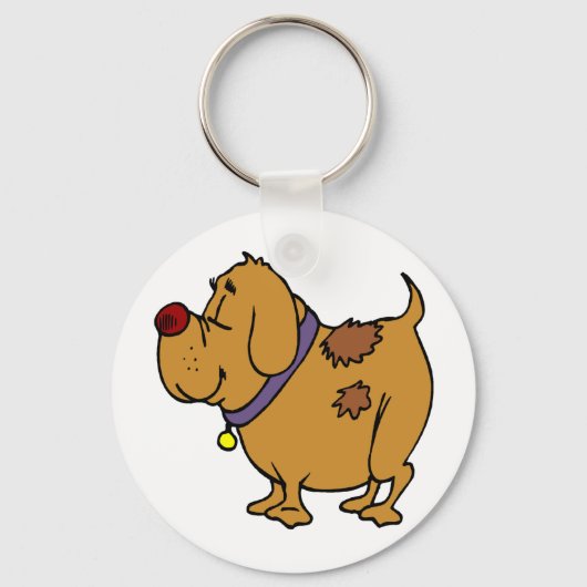 Dog Cartoon Sleutelhanger (Voorkant)
