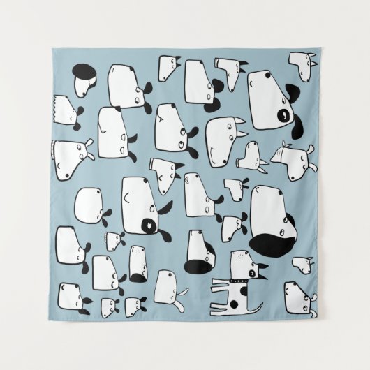 Dog Cartoon Wandkleed (Voorkant (horizontaal))