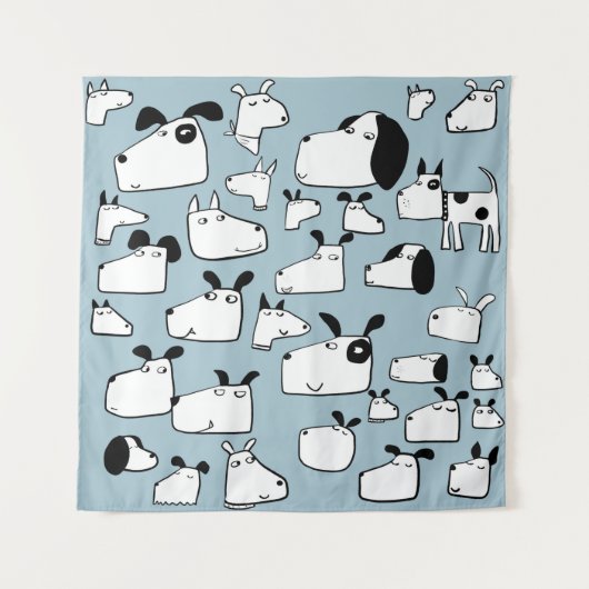 Dog Cartoon Wandkleed (Voorkant)