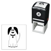 Dog cartoon zelfinktende stempel (In situ)