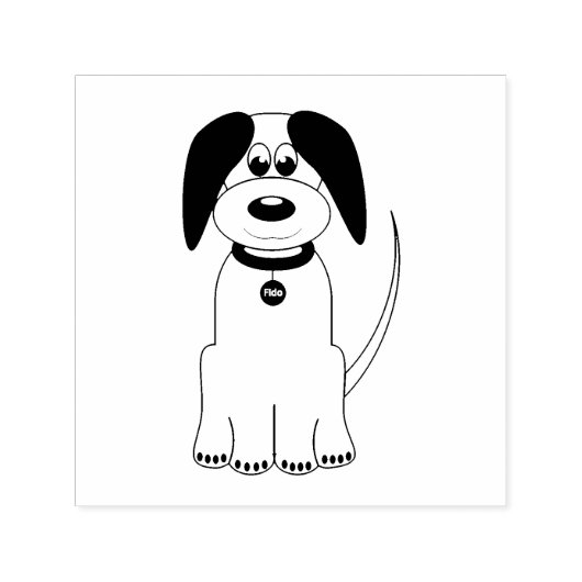 Dog cartoon zelfinktende stempel (Design)