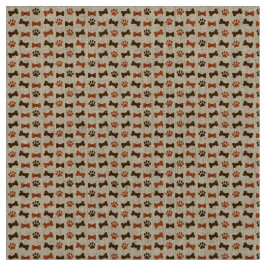 Dog Cat Animal Paw Print Botten Bow Stropdassen Pa Stof