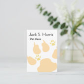 Dog Cat Animals Big Little Paw Print Networking Visitekaartje (Staand voorkant)