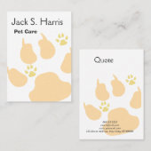 Dog Cat Animals Big Little Paw Print Networking Visitekaartje (Voorkant / Achterkant)